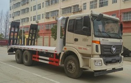 福田歐曼后雙橋平板運輸車